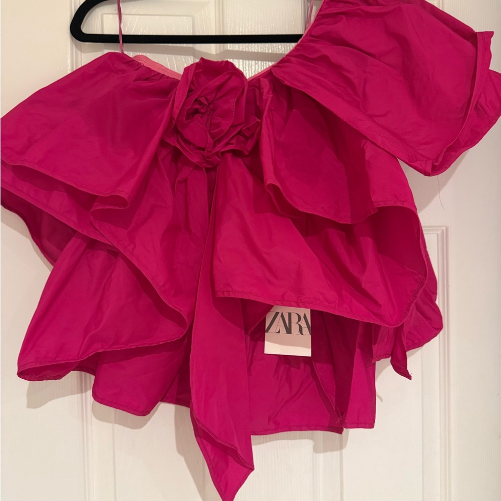 Zara Fuchsia Asymmetrical Skirt